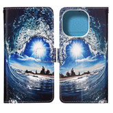 Painted Flat Texture Leather Case with Lanyard & Card Slot & Wallet & Holder, For iPhone 14 Pro Max